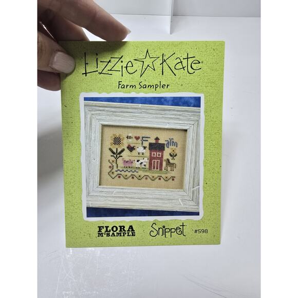 Lizzie Kate Farm Sampler Snippet #598 Counted Cross Stitch Pattern - Picture 1 of 3